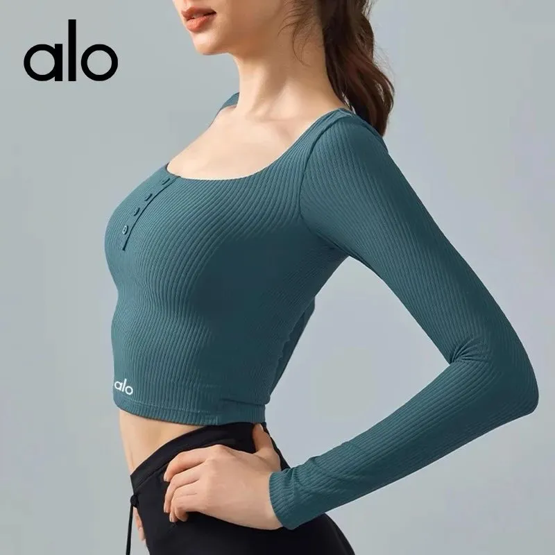alo Ribbed Long Sleeve Crop Top [5 styles]