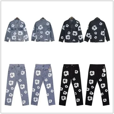 Floral Print Denim Jacket/Pants Set [8 styles]