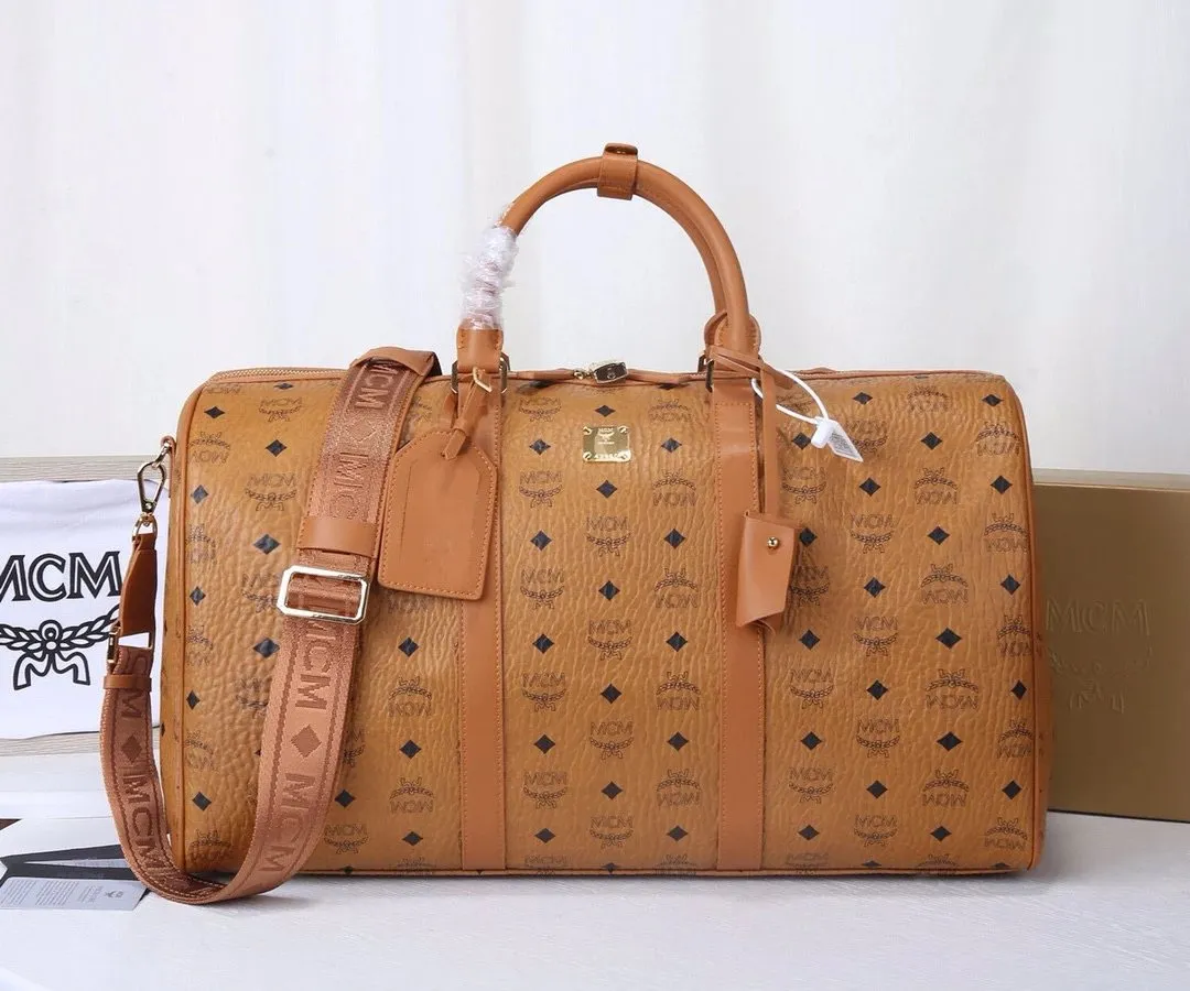 MCM Visetos Travel Duffel Bag