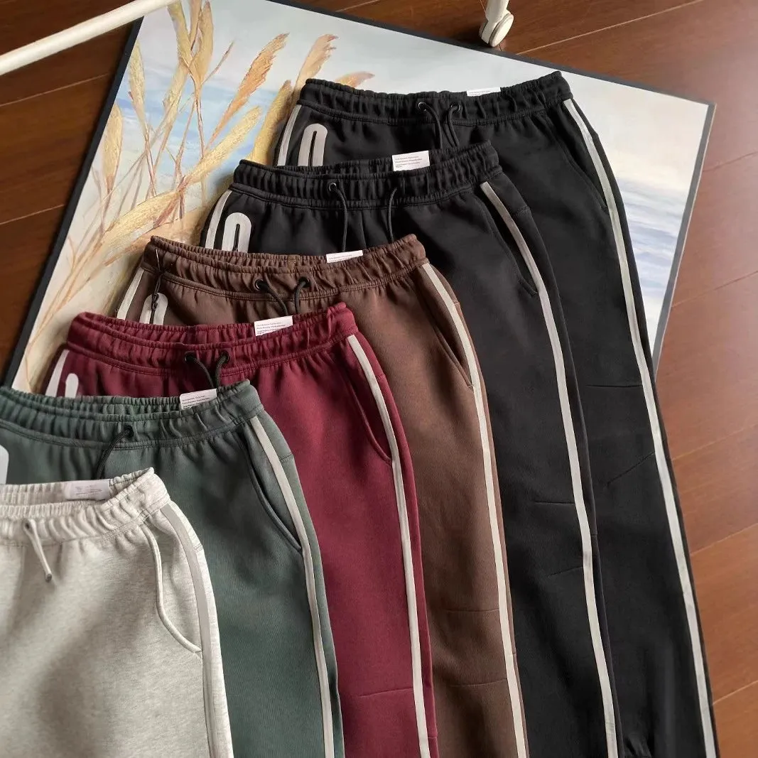 Side Stripe Drawstring Sweatpants [5 styles]