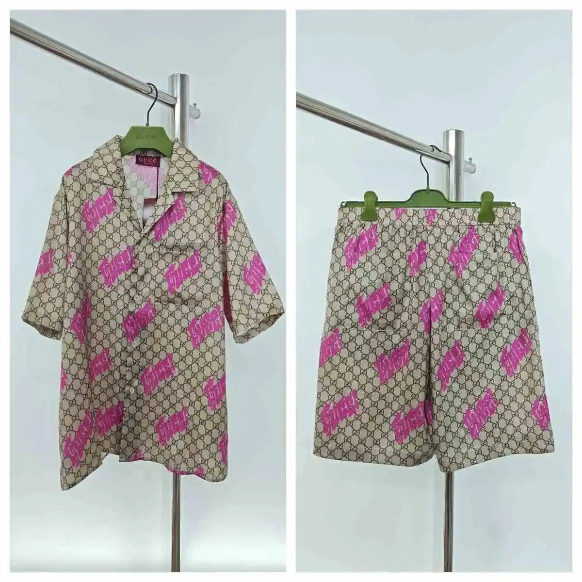 Gucci GG Supreme Shirt/Shorts Set [2 styles]