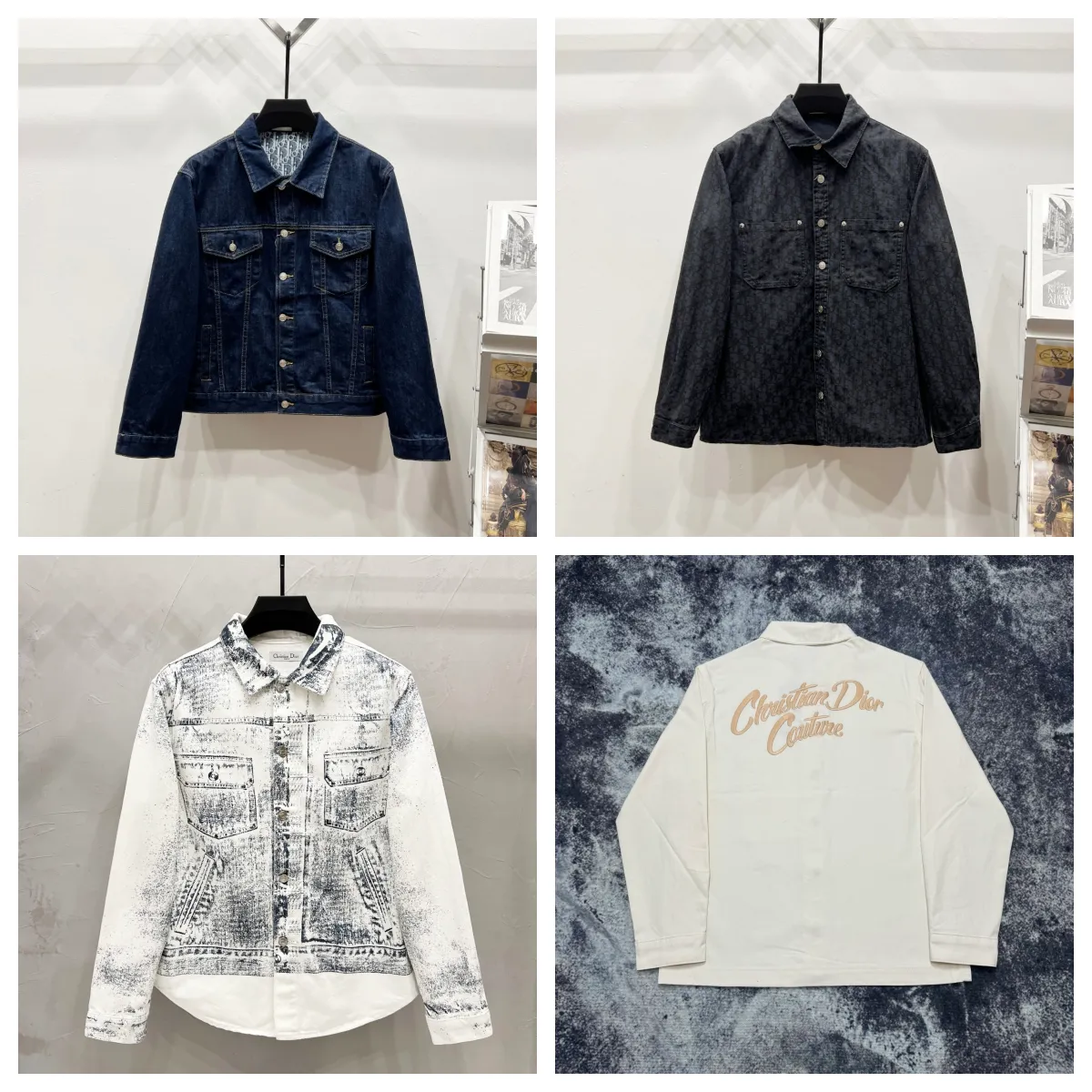 Dior Oblique Denim Shirt-Jacket [4 styles]
