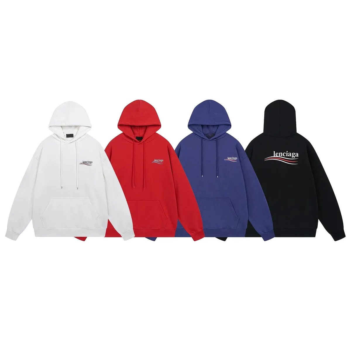 lenciaga Wavy Logo Hoodie [3 styles]