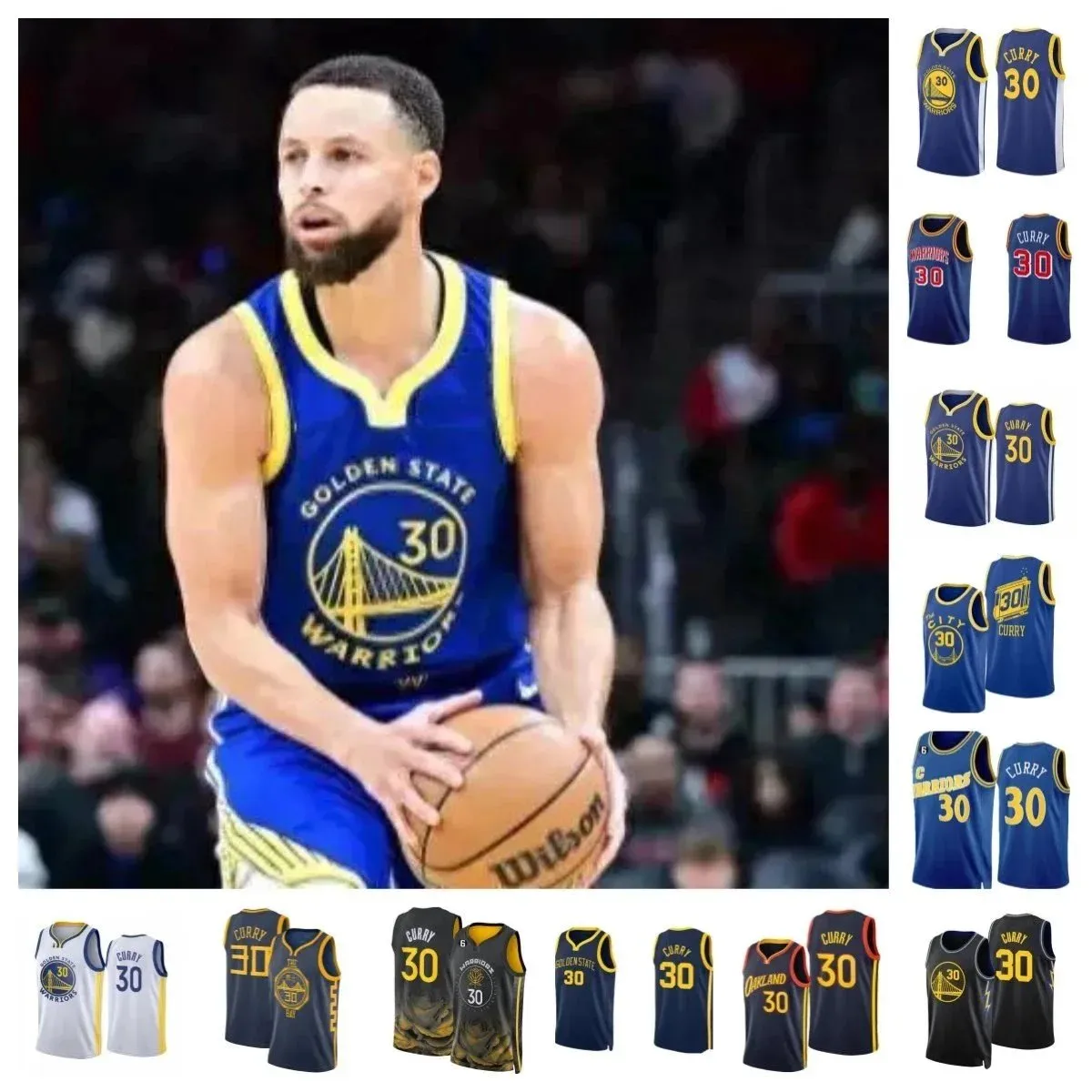 Golden State Warriors Curry 30 Jersey [Multiple Designs & Colors Available]