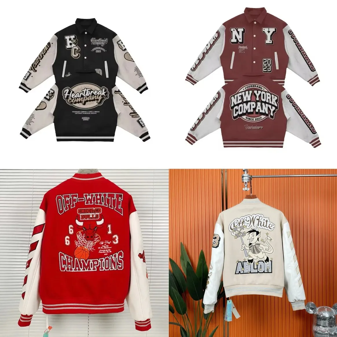 Heartbreak Company / New York Company / Off-White Varsity Jackets [29 styles]