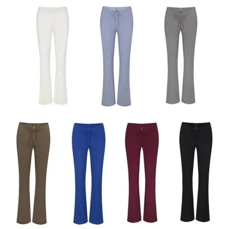 Flared Drawstring Pants [8 styles]