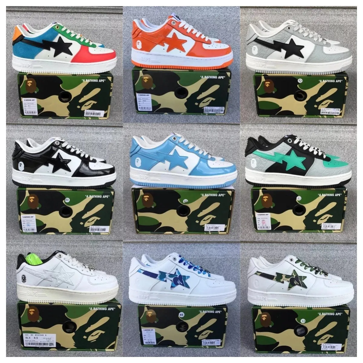 A Bathing Ape Bape Sta Sneakers [12 styles]