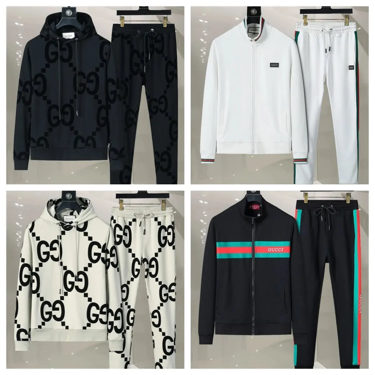 Gucci GG Supreme Hoodie & Track Pants Set [4 styles]