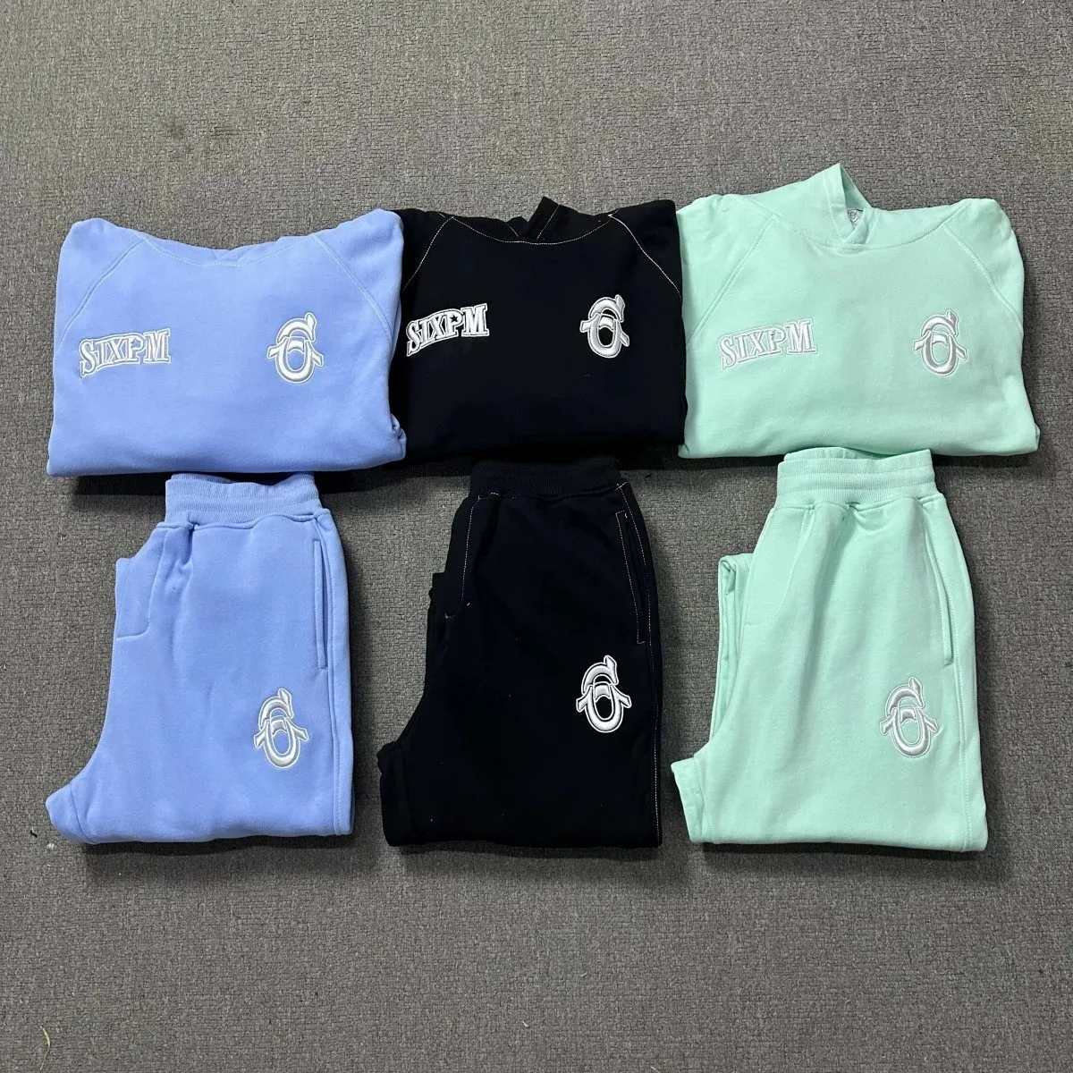 SIXPM 6 Logo Hoodie & Sweatpants Set [12 styles]