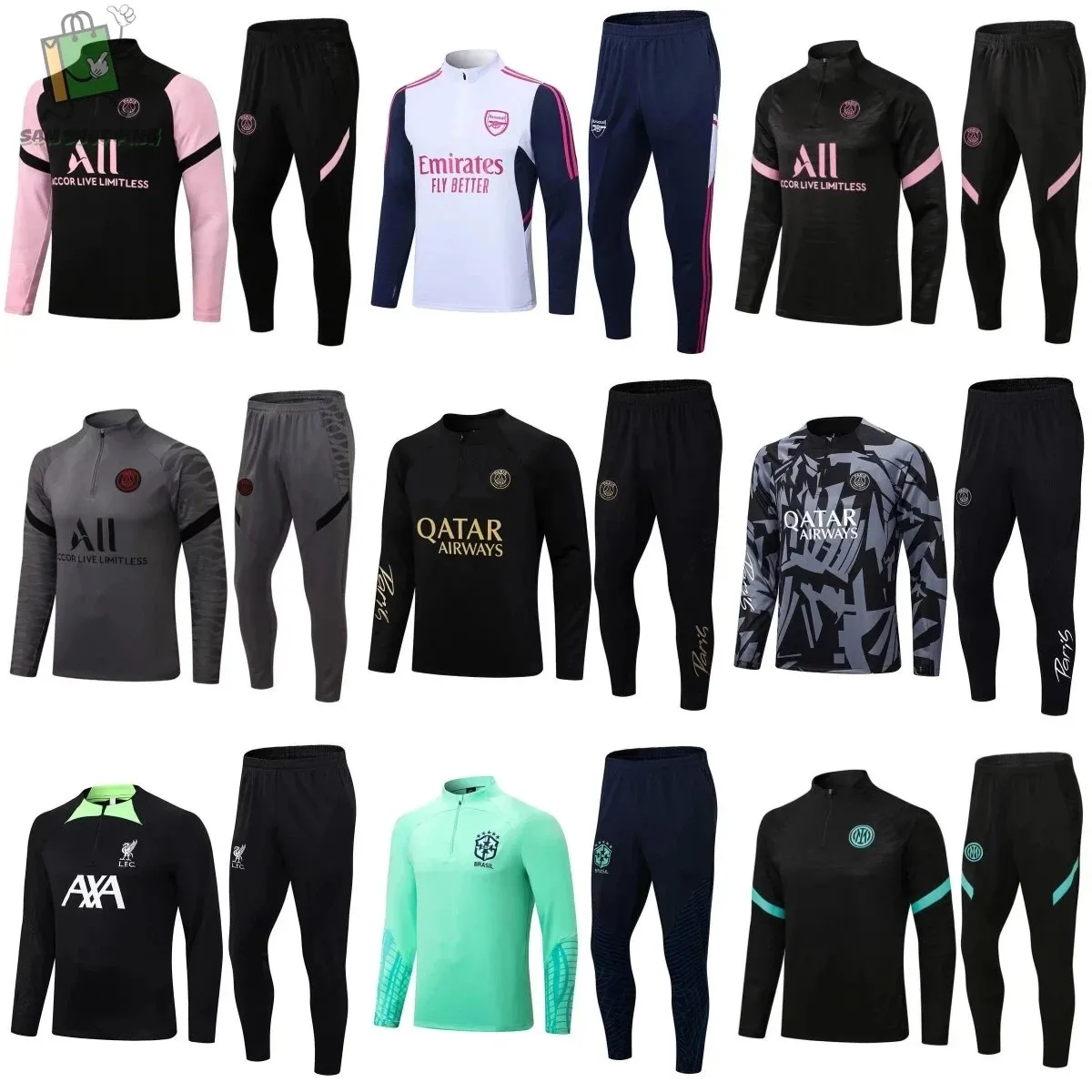 Paris Saint-Germain / Arsenal / Liverpool / Brazil / Inter Milan Training Jersey & Pants [38 styles]