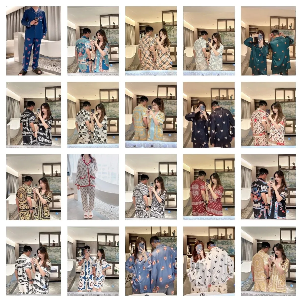 Various Designer-Inspired Pajama Sets [20 styles]