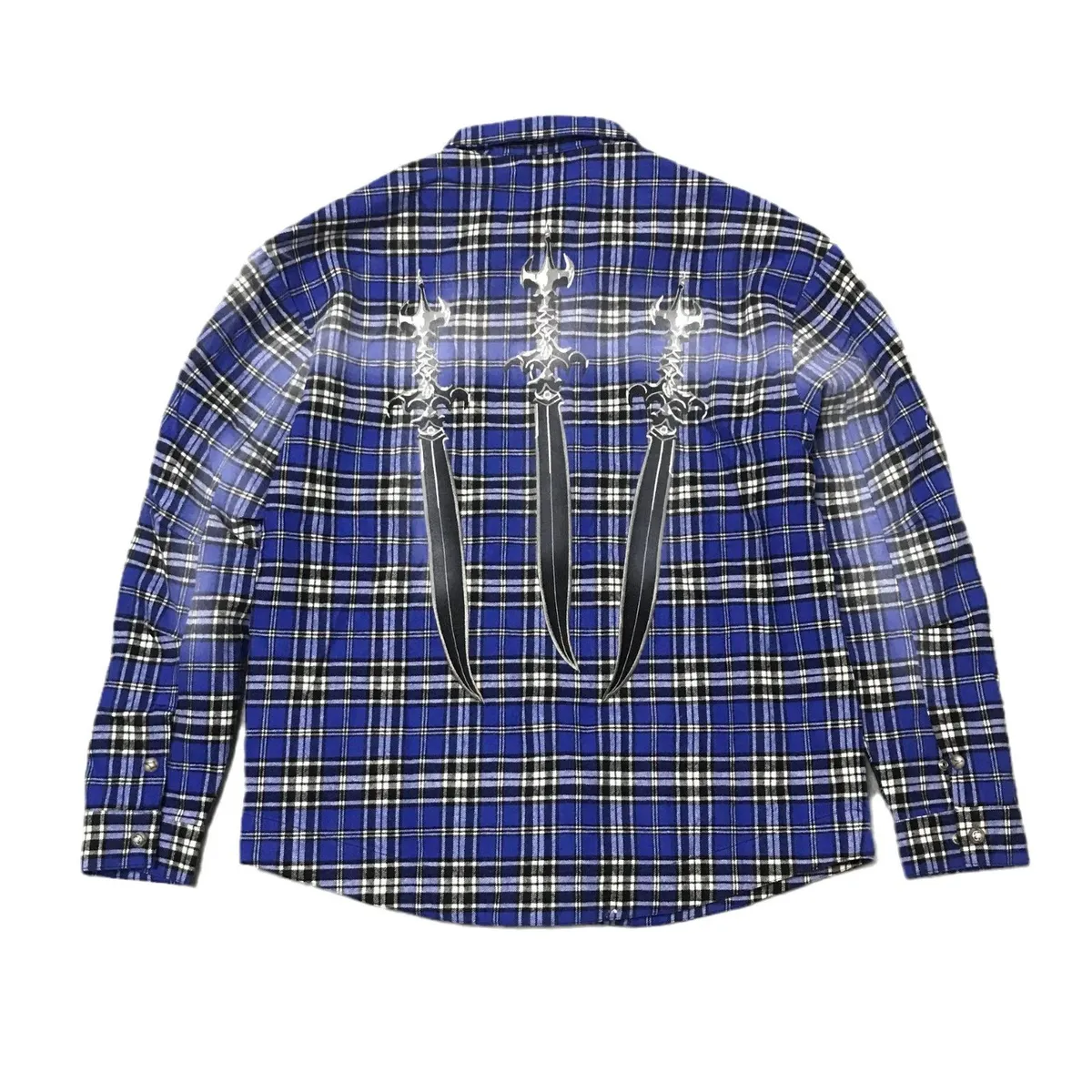 Three Swords Plaid Long Sleeve Shirt [1 style]