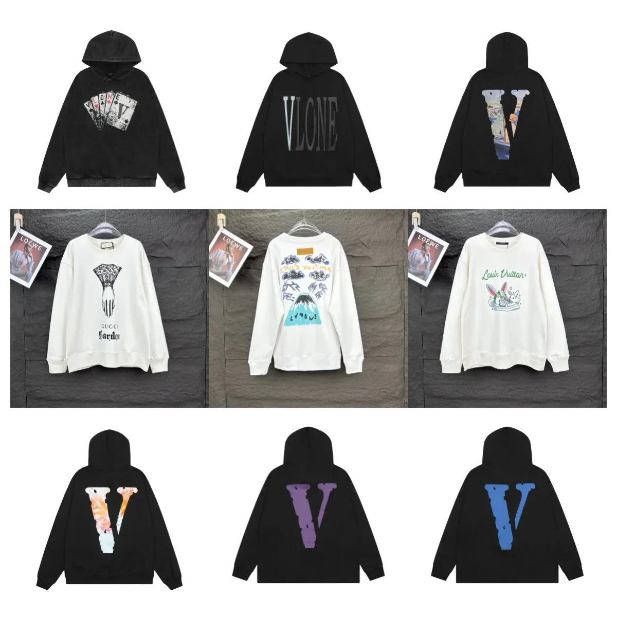 VLONE / Gucci / Louis Vuitton Graphic Hoodies & Sweatshirts [39 styles]