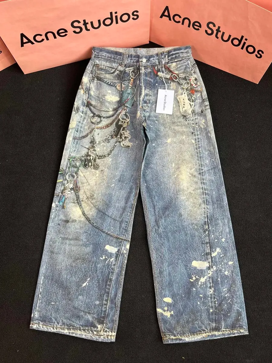Acne Studios Distressed Wide-Leg Jeans