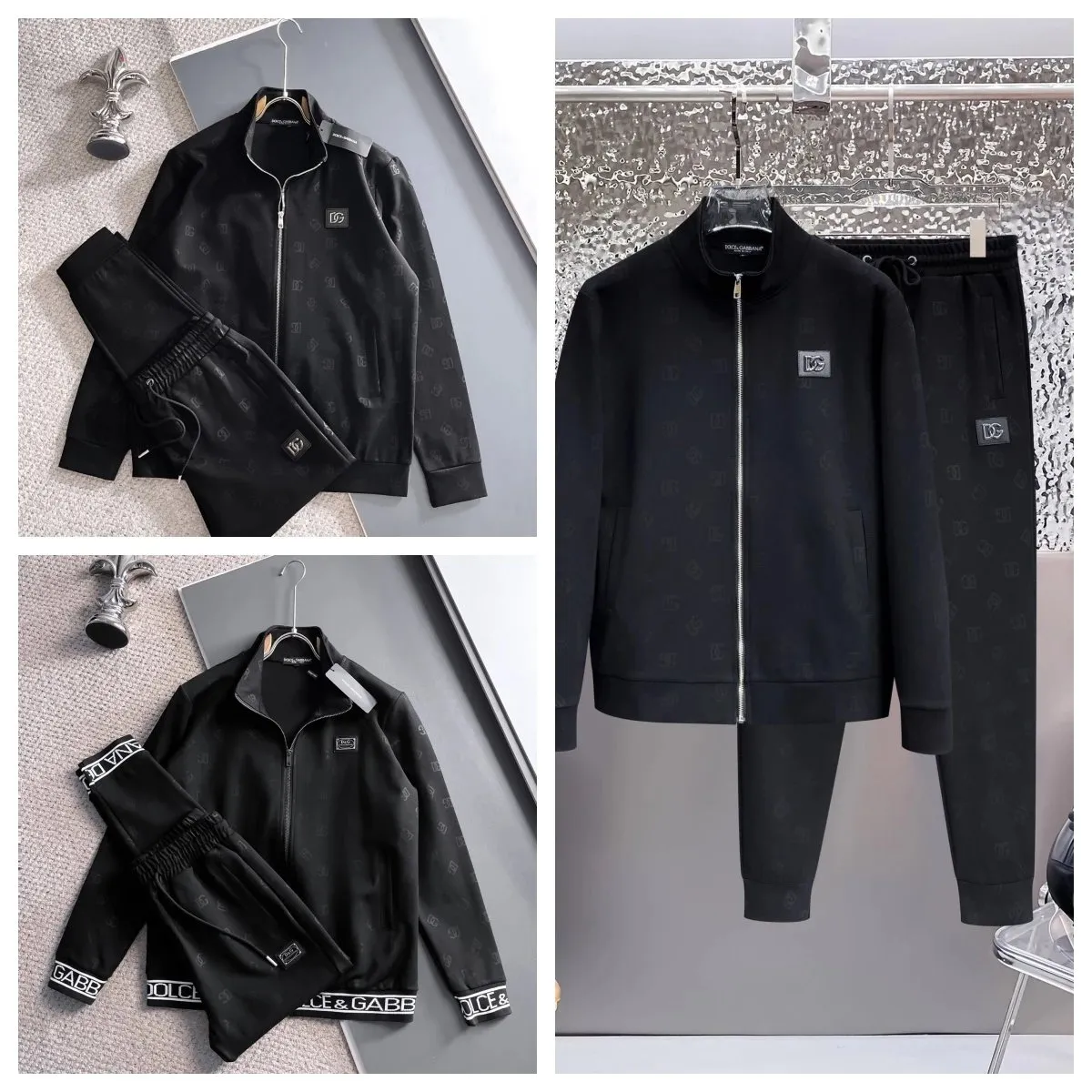 Dolce & Gabbana Monogram Track Jacket & Pants Set [3 styles]