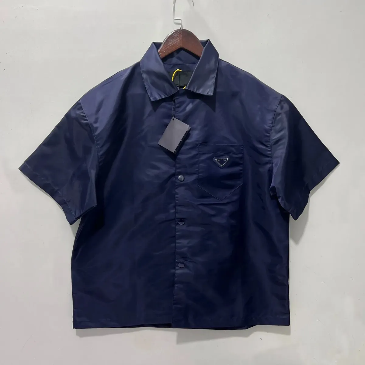 Prada Triangle Logo Short-Sleeve Shirt [3 styles]