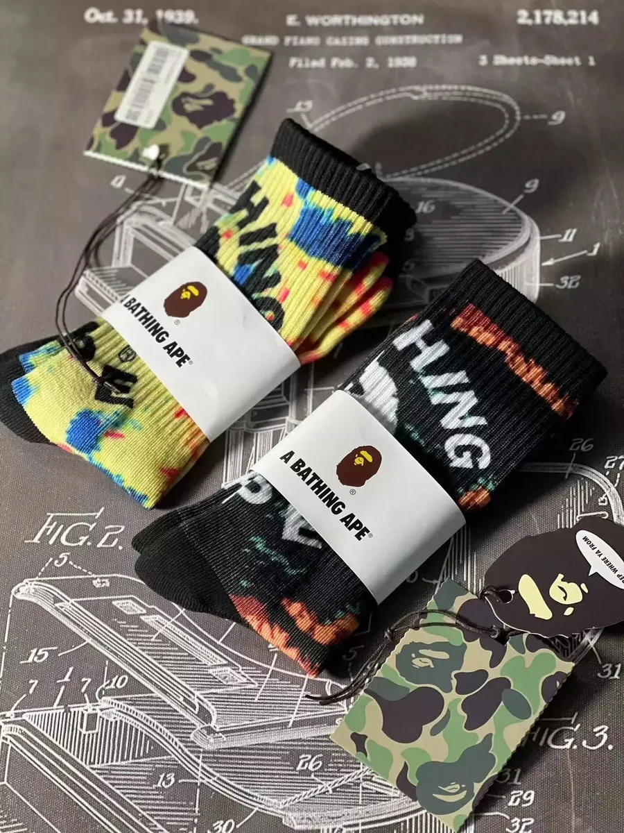A Bathing Ape Tie-Dye Crew Socks