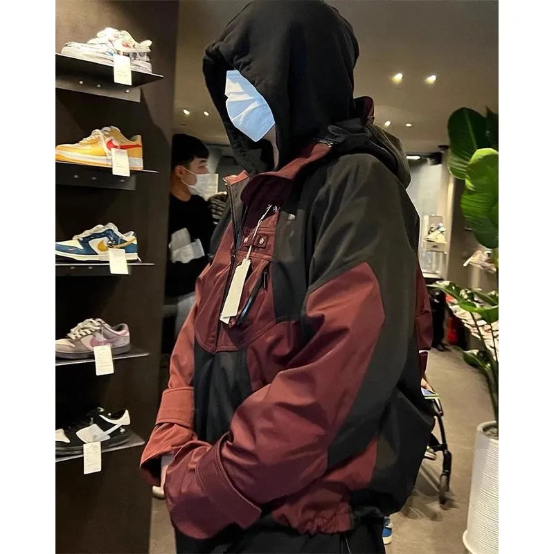 Unbranded Hooded Color-Block Jacket [2 styles]