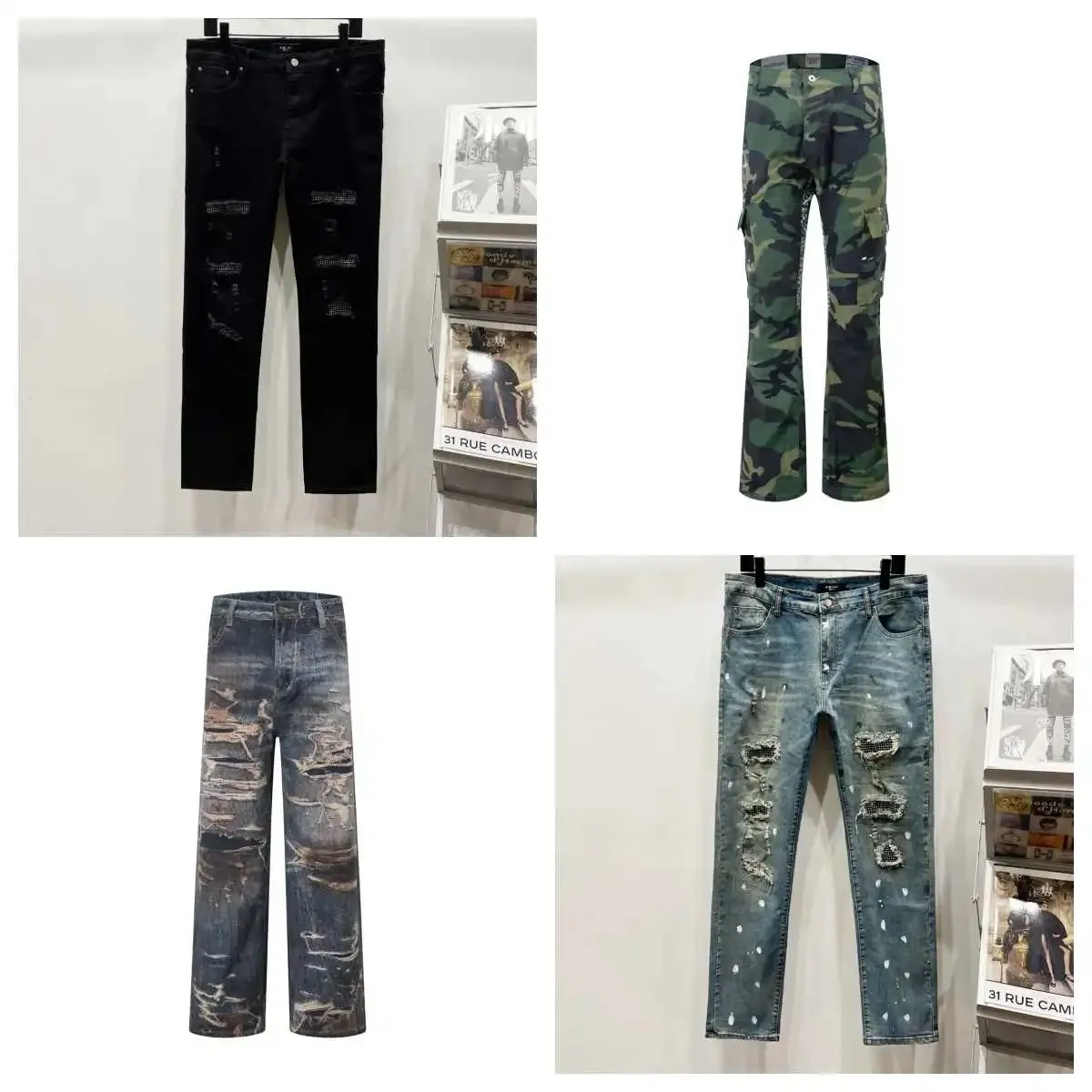 31 Rue Cambon Distressed & Camo Jeans [4 styles]