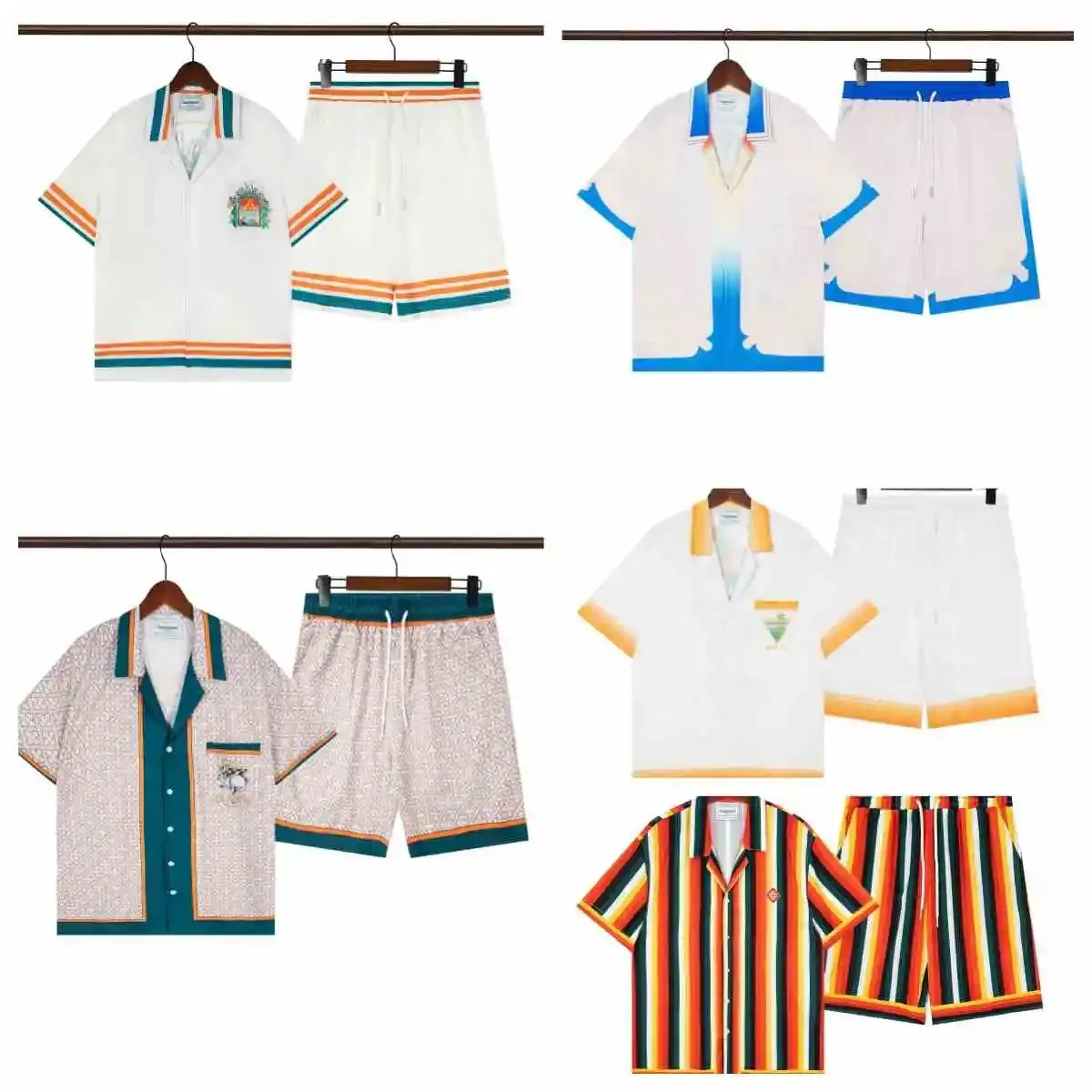 Prada Miami Collection Short-Sleeve Shirt/Shorts Set [5 styles]
