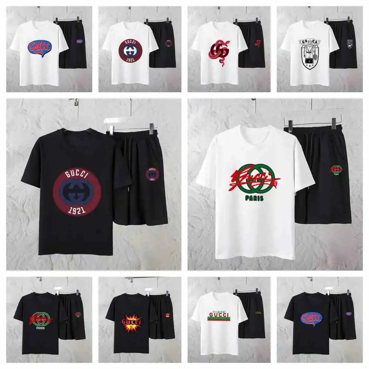 Gucci Graphic Print T-Shirt/Shorts Set [10 styles]