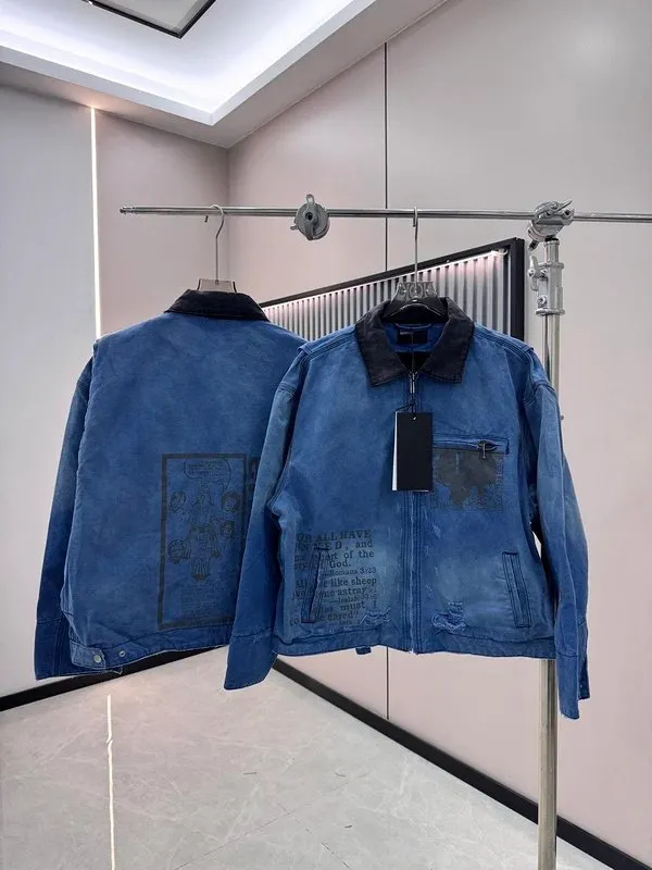 Denim Graphic Print Jacket [1 style]