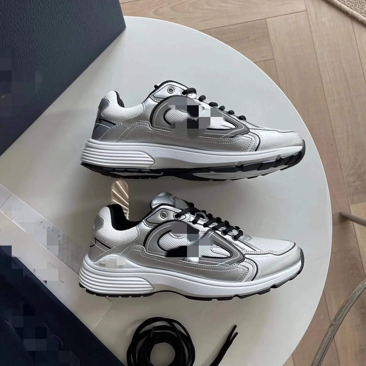 Silver Metallic Chunky Sneakers [28 styles]