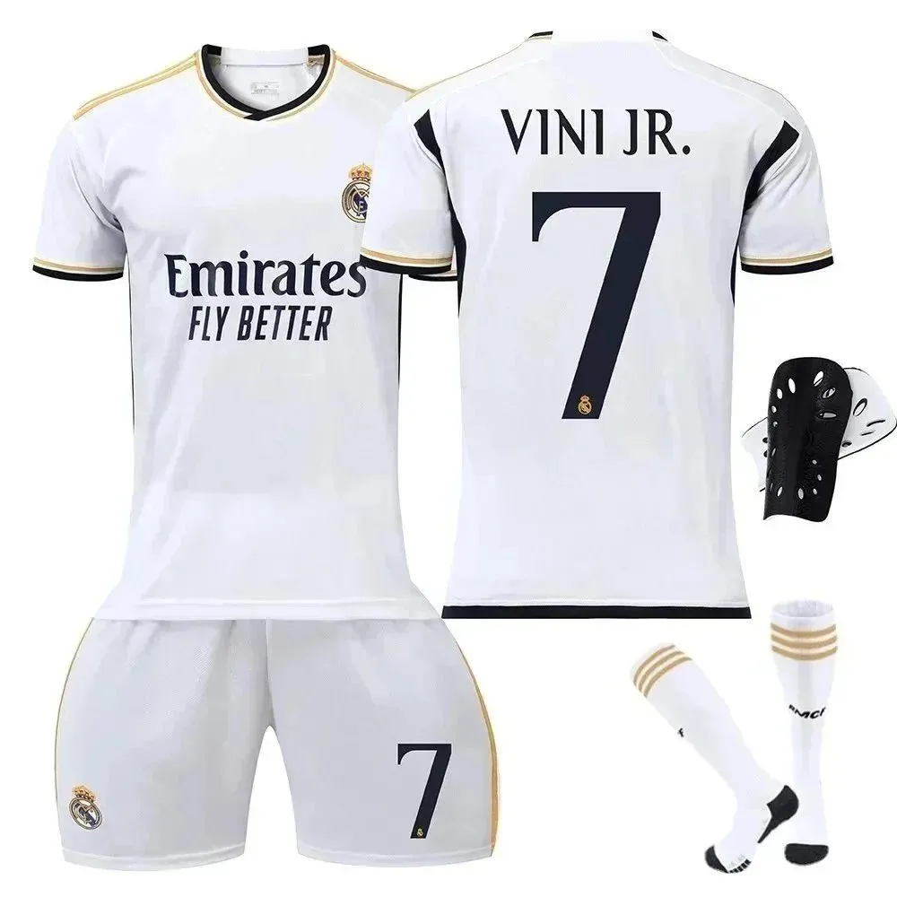 Real Madrid Vini Jr. #7 Home Jersey Kit (Shirt + Shorts + Socks + Shin Guards)