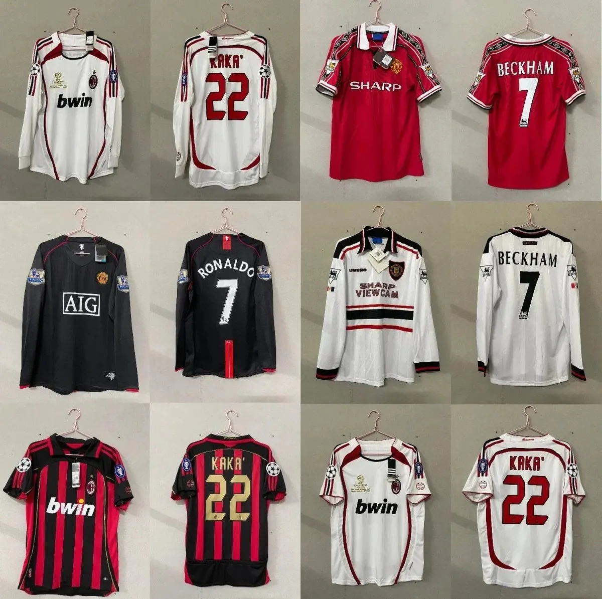 AC Milan & Manchester United Retro Football Jerseys [38 styles]