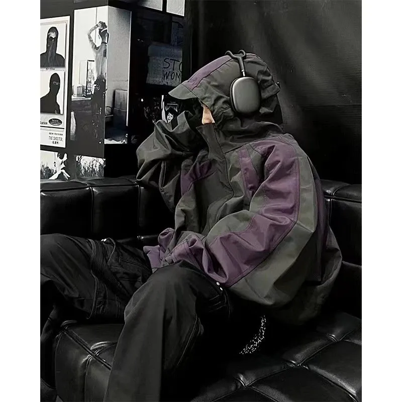 Unbranded Hooded Color-Block Jacket [1 style]