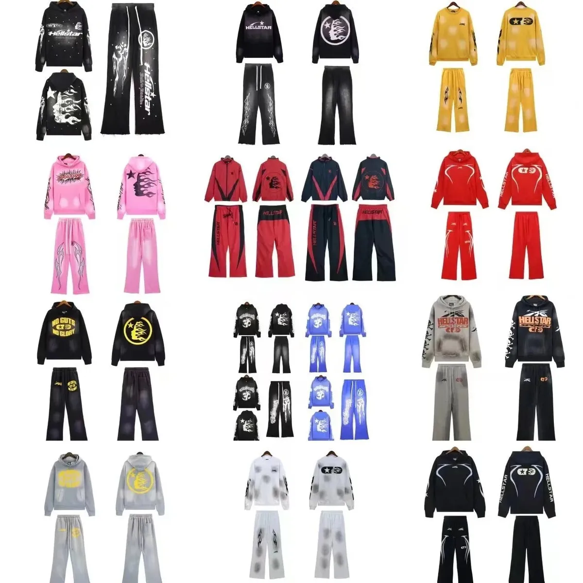 Hellstar CT3 Hoodie & Pants Sets [40 styles]