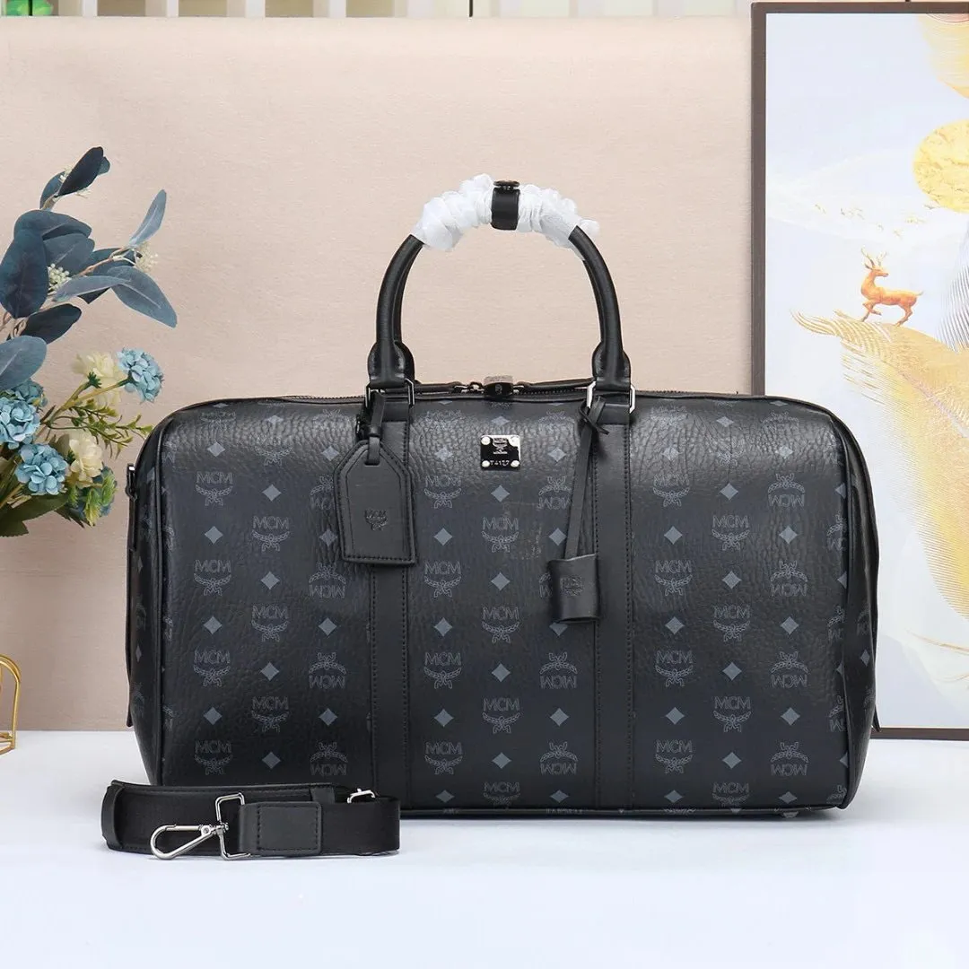 MCM Visetos Travel Duffel Bag