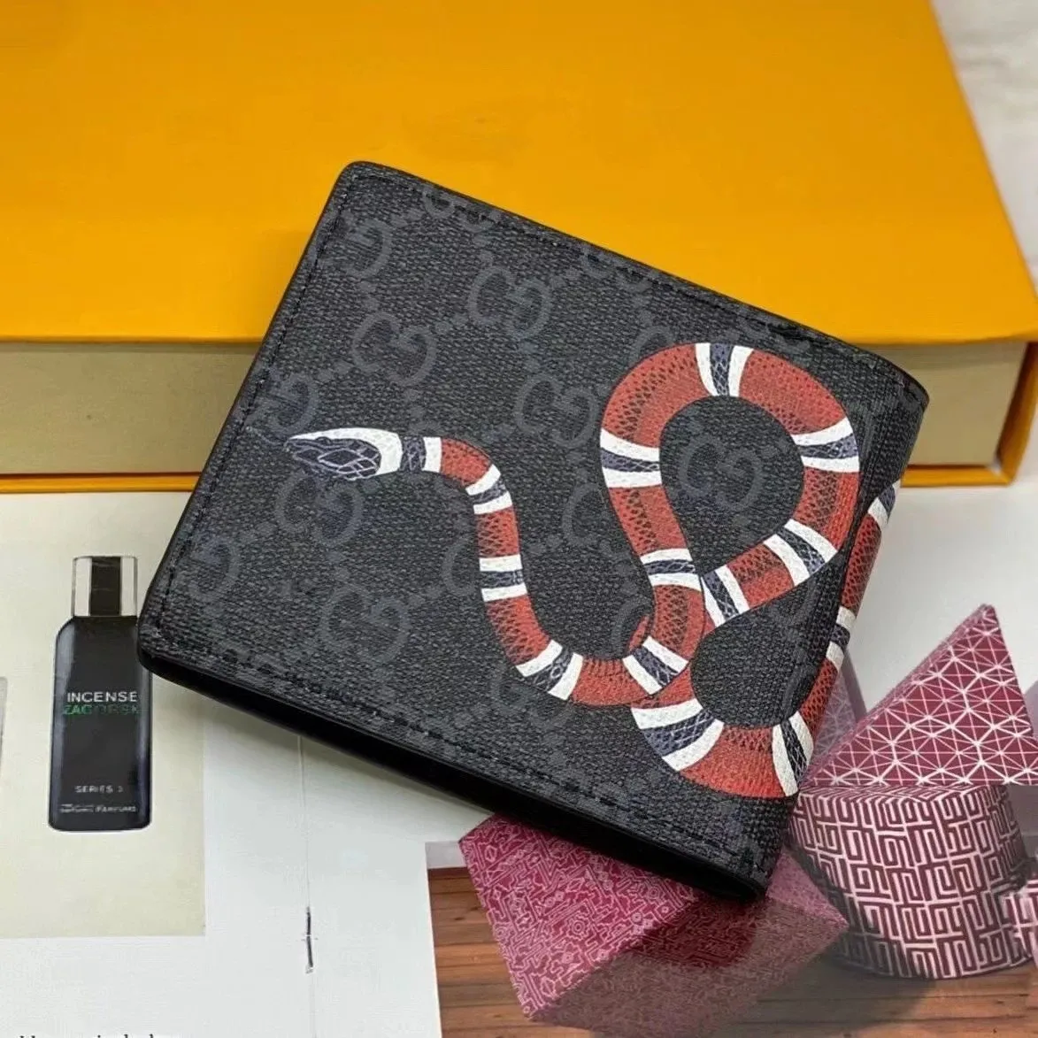 Gucci GG Supreme Snake Print Wallet [6 styles]