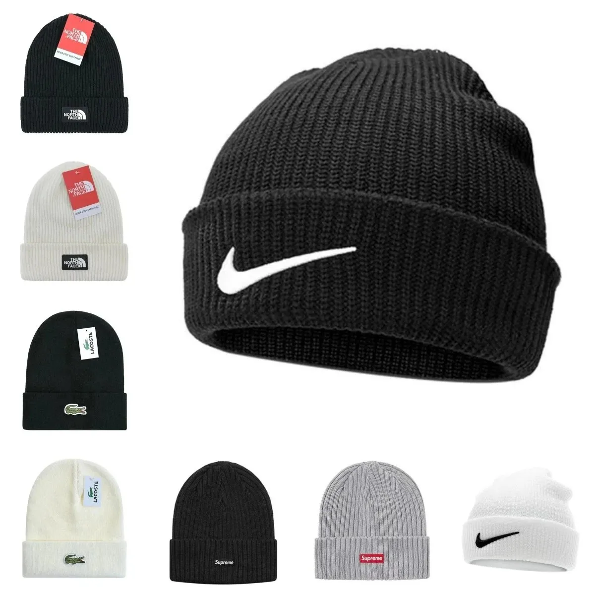 The North Face / Lacoste / Nike / Supreme Beanie [37 styles]