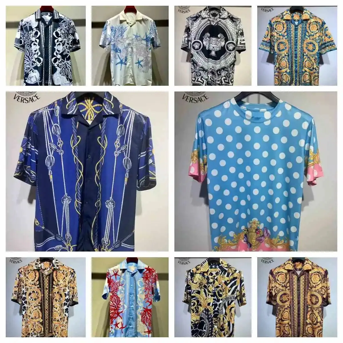 Versace Baroque Print Short-Sleeve Shirts [10 styles]