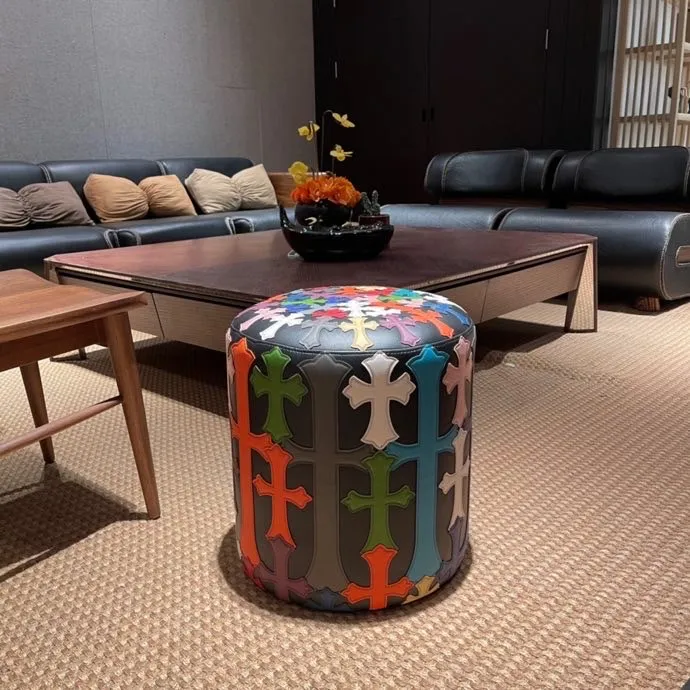 Colorful Cross Pattern Ottoman [3 styles]