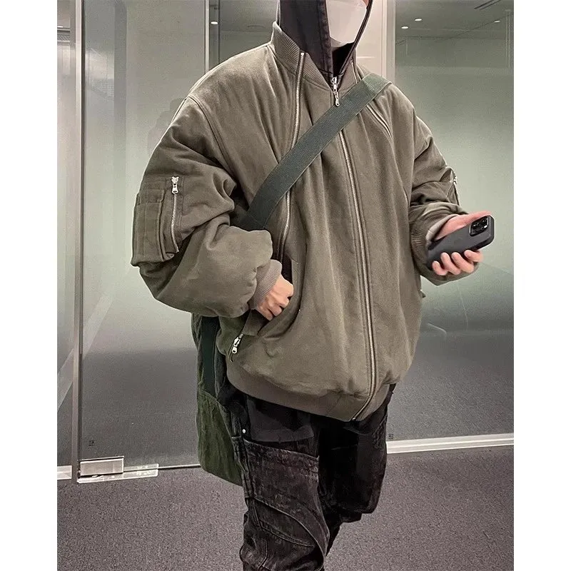 Oversized Hooded Bomber Jacket