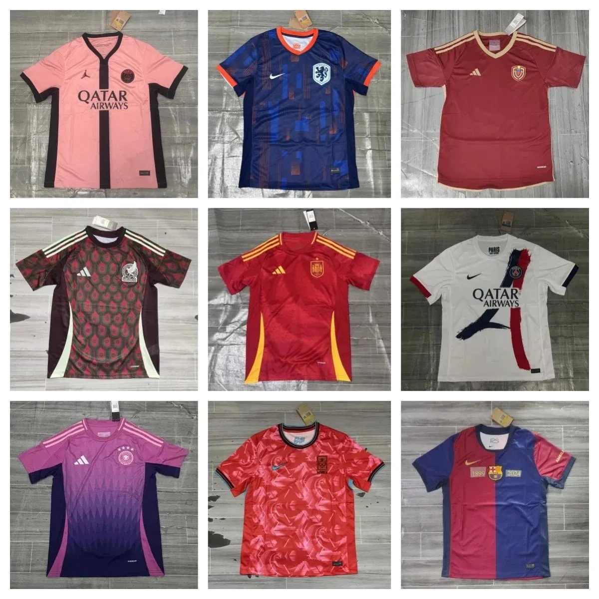 Various National & Club Football Jerseys [9 Styles]