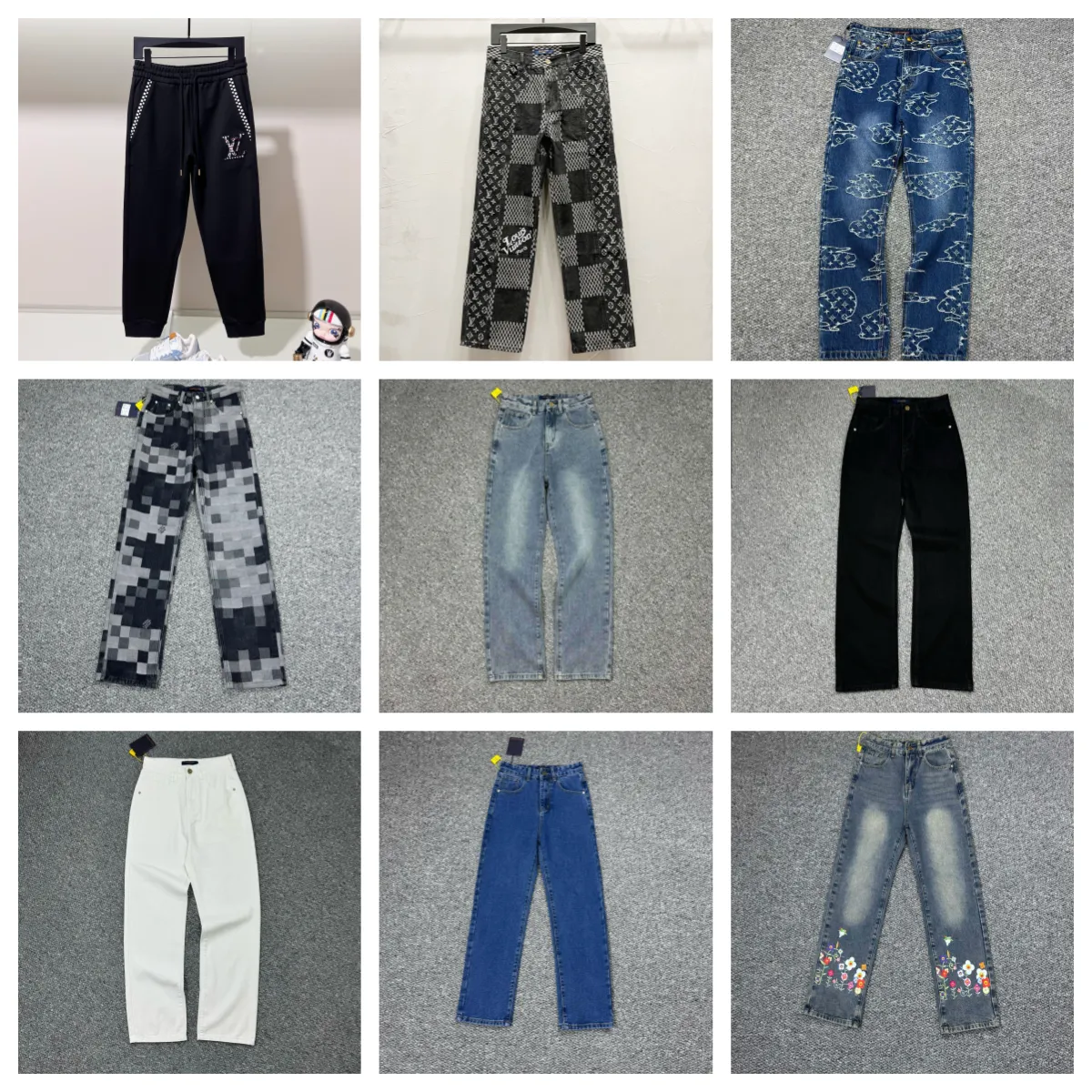 Louis Vuitton Monogram, Pixel, Floral, and Classic Denim Pants [9 styles]