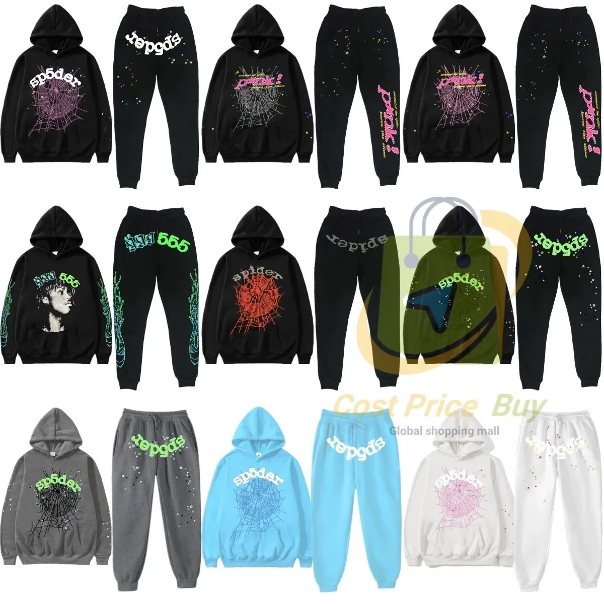 Spider Web Hoodie & Jogger Set [38 styles]