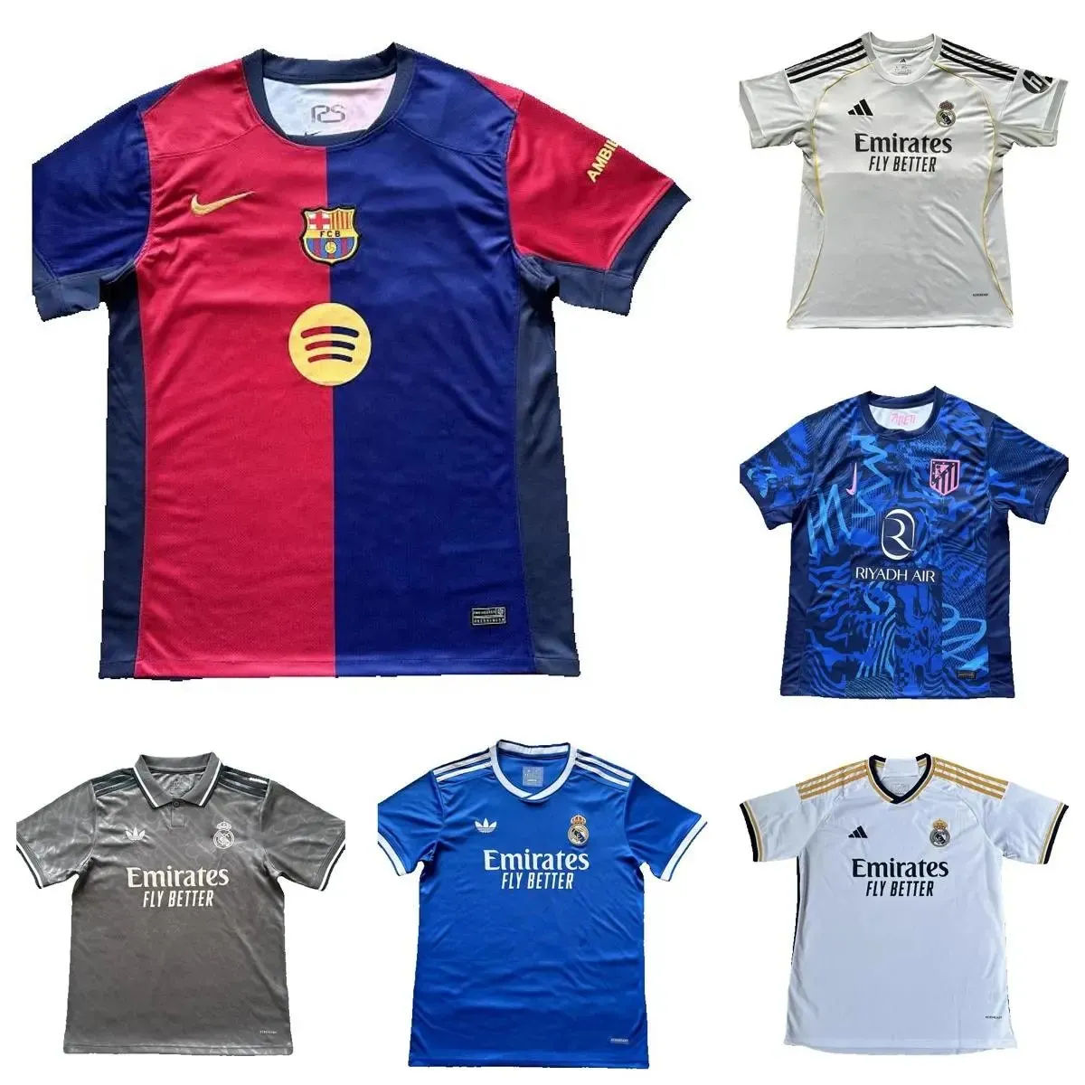 FC Barcelona & Real Madrid & Atlético Madrid Soccer Jerseys [Multiple Designs]