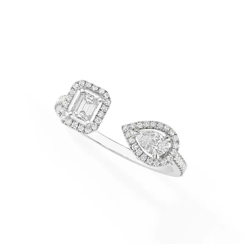 Elegant Dual-Stone Halo Diamond Ring [6 styles]