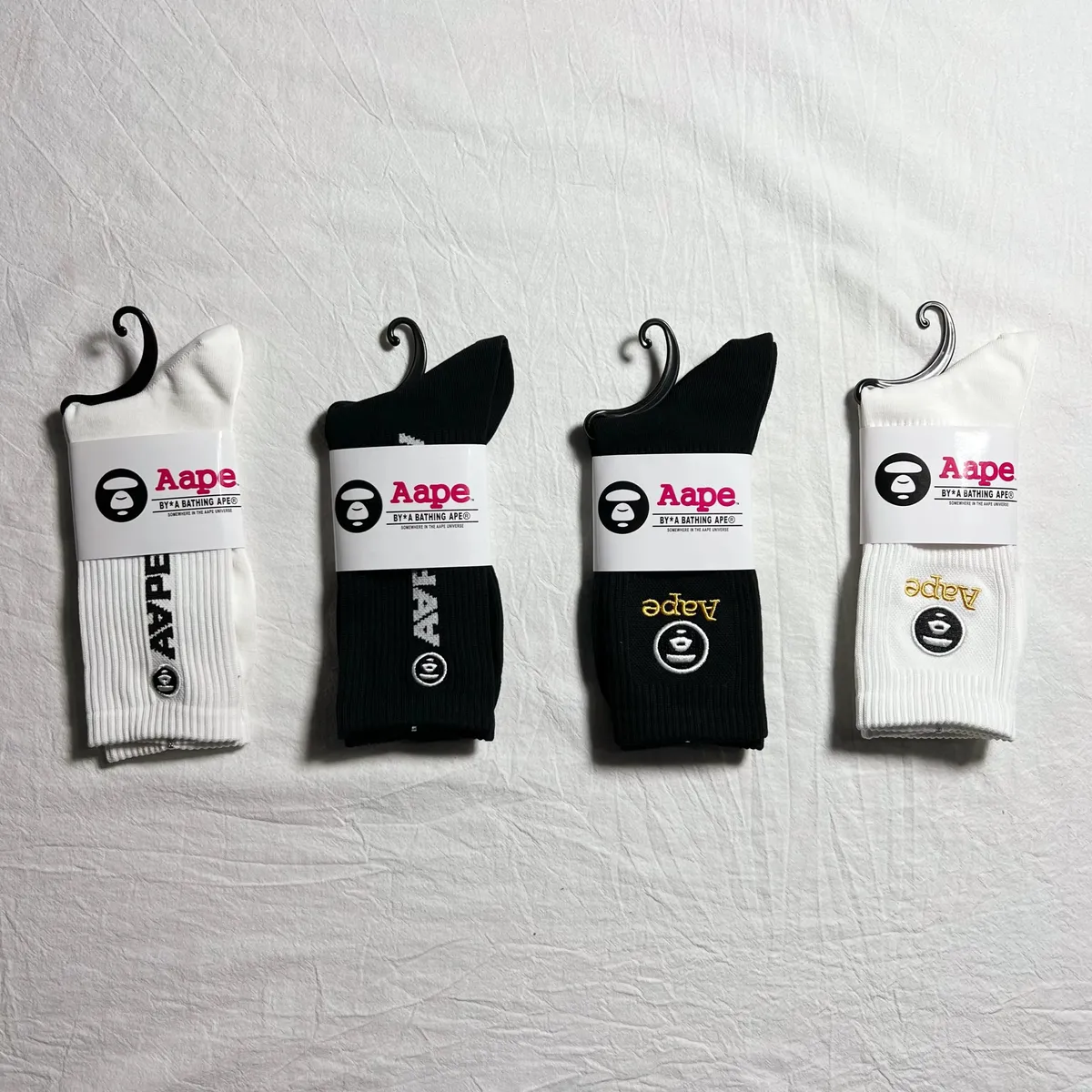 Aape Logo Crew Socks
