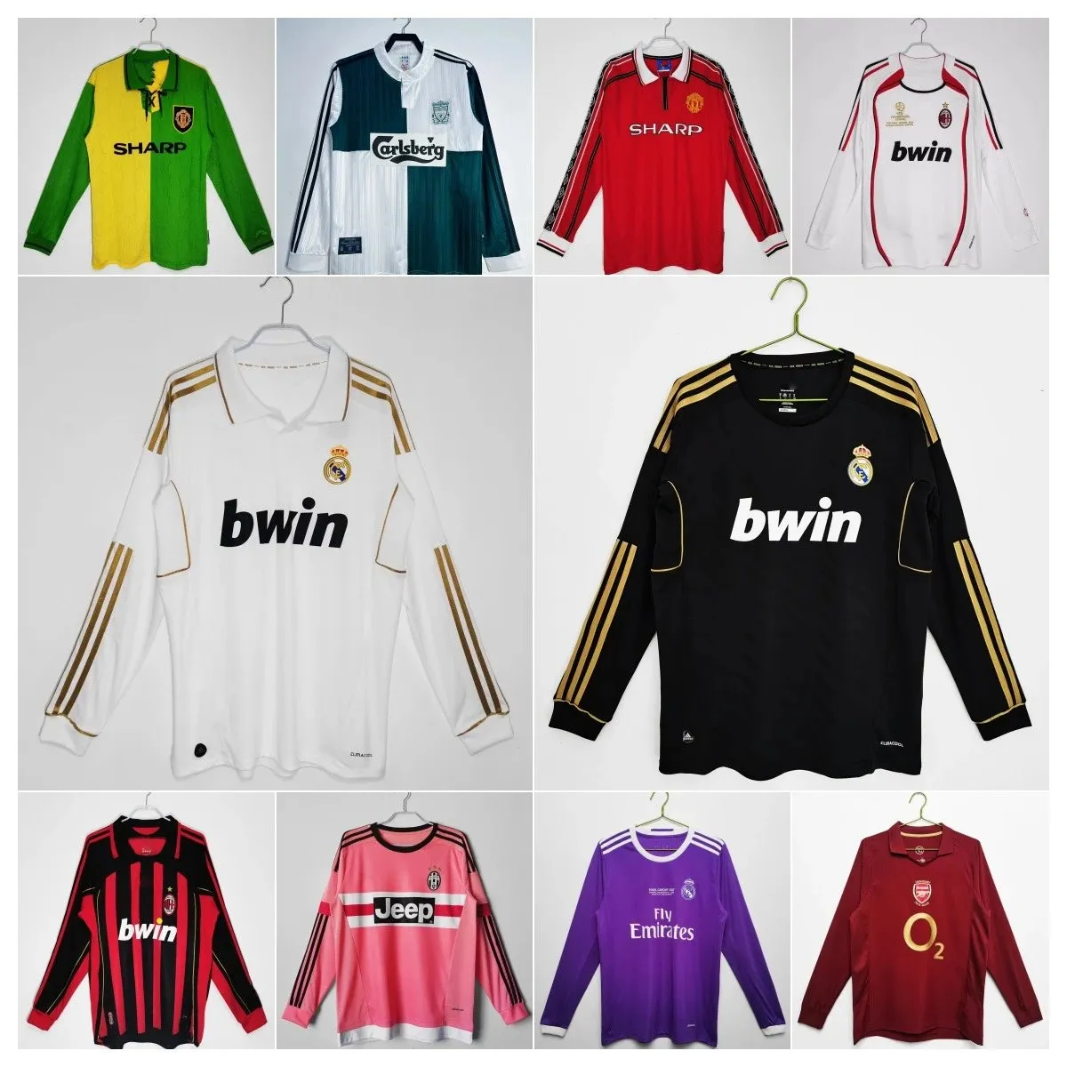 Neymar Santos, Real Madrid, Manchester United Long-Sleeved Jersey [40 styles]