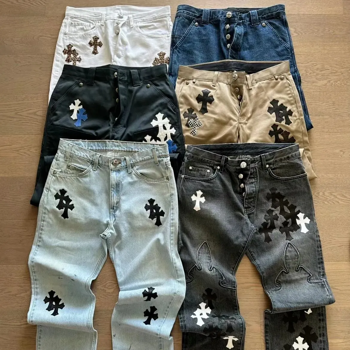 Chrome Hearts Cross Patch Jeans [23 styles]