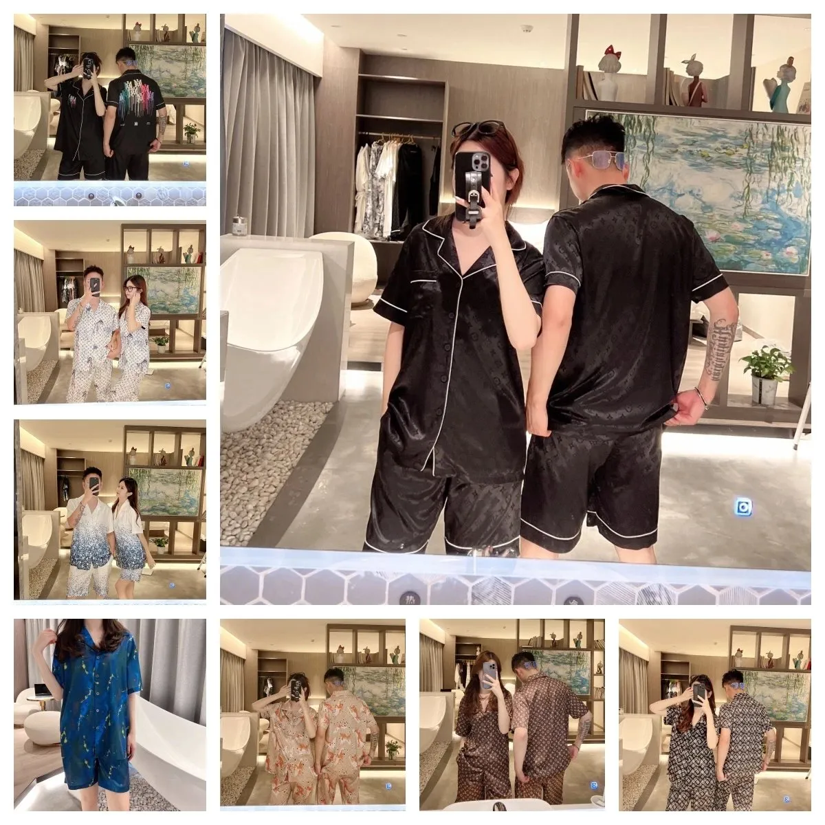 LV Monogram Silk Pajama Set [8 styles]