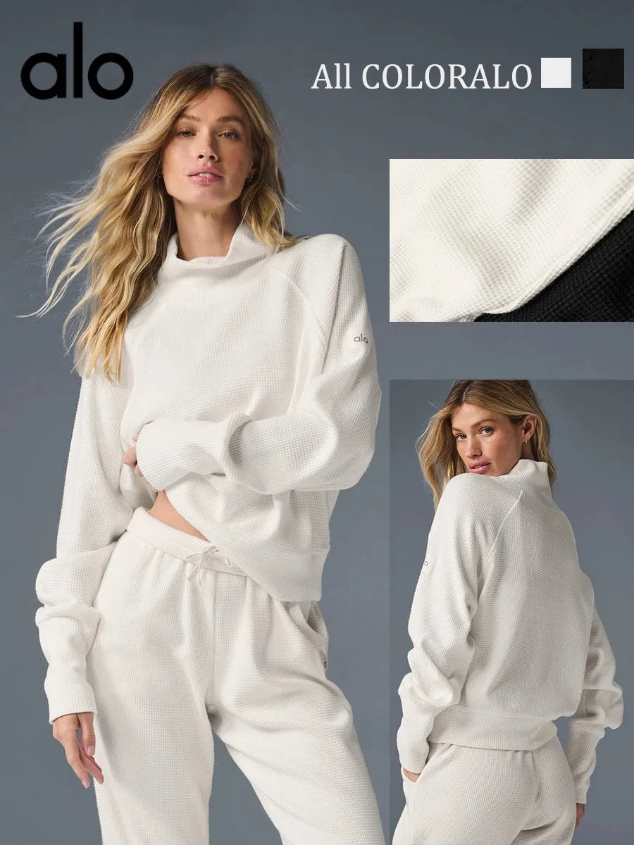 Alo All Coloralo Waffle Knit Hoodie [4 styles]