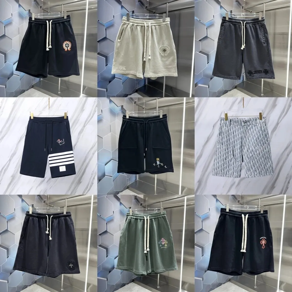 Various Brand Embroidered Drawstring Shorts [38 styles]