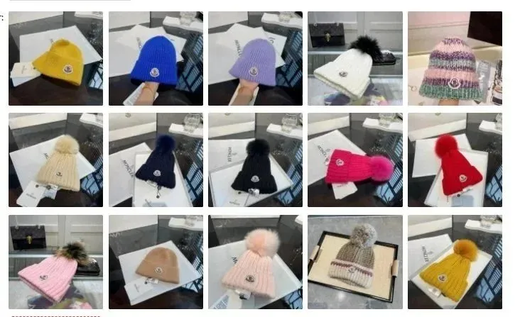 MONCLER Beanie [Multiple Colors & Pom-Pom Styles]