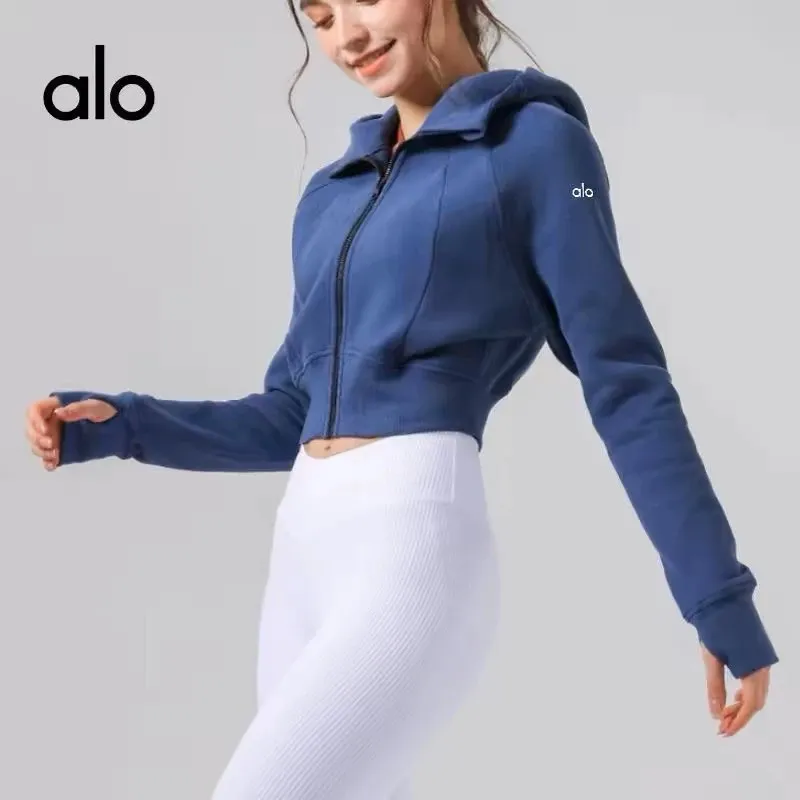Alo Cropped Zip-Up Hoodie [6 styles]